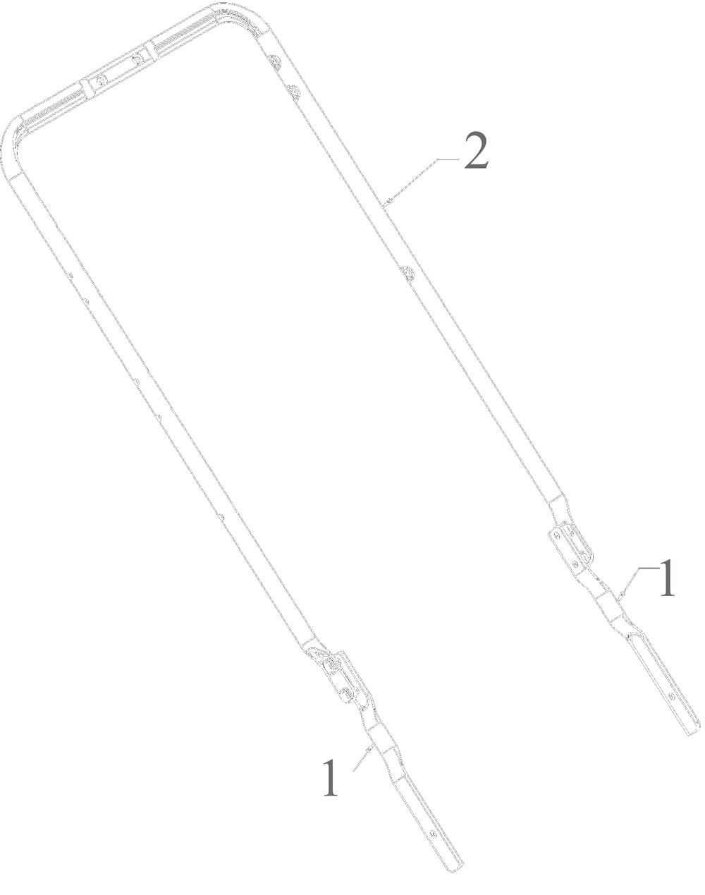 Handle Diagram and Parts List for 12AVU2V3752 2022 Yard Machines Lawn Mower